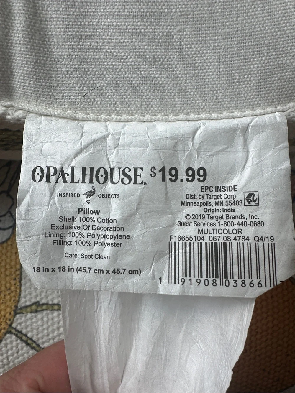Opalhouse Embroidered Citrus & Bee Accent Pillow in Yellow, Green, Pink, Blue
